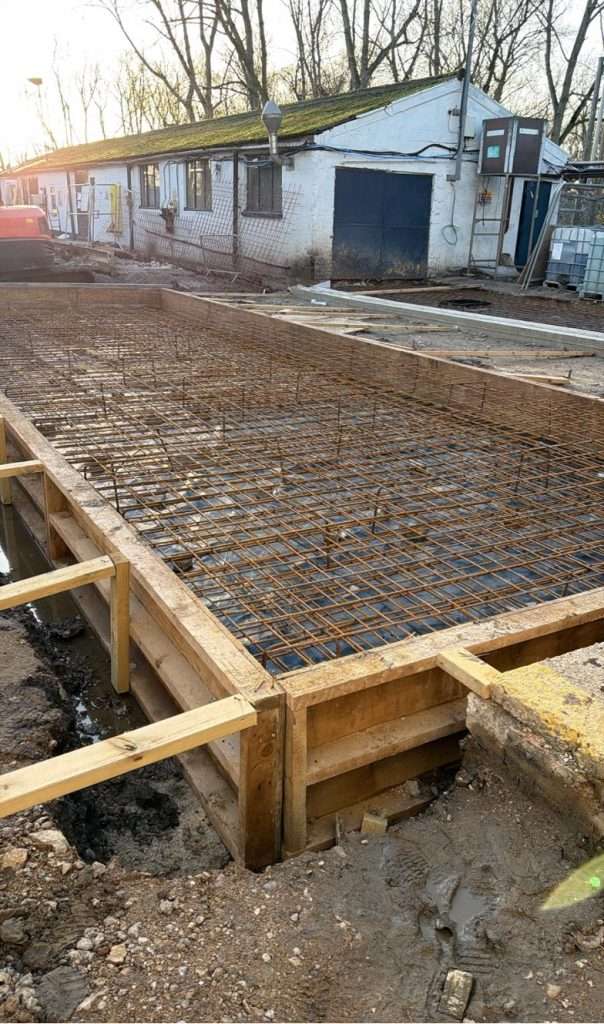Mesh installed ready for concrete
