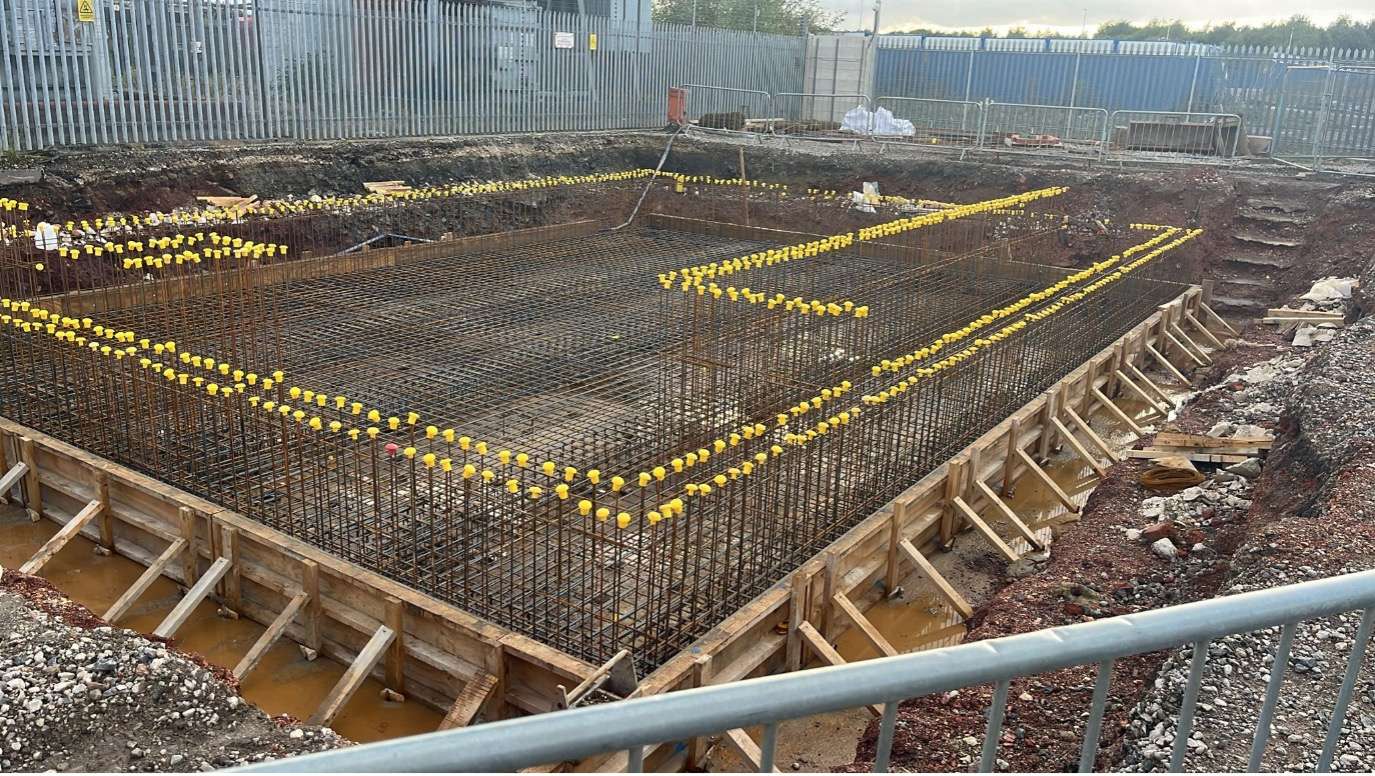 Switch house base ready for concrete